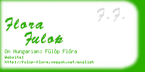 flora fulop business card