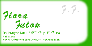 flora fulop business card